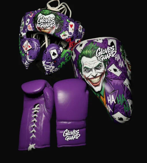 Img of Winning Purple Joker Style Lace-Up Boxing Set